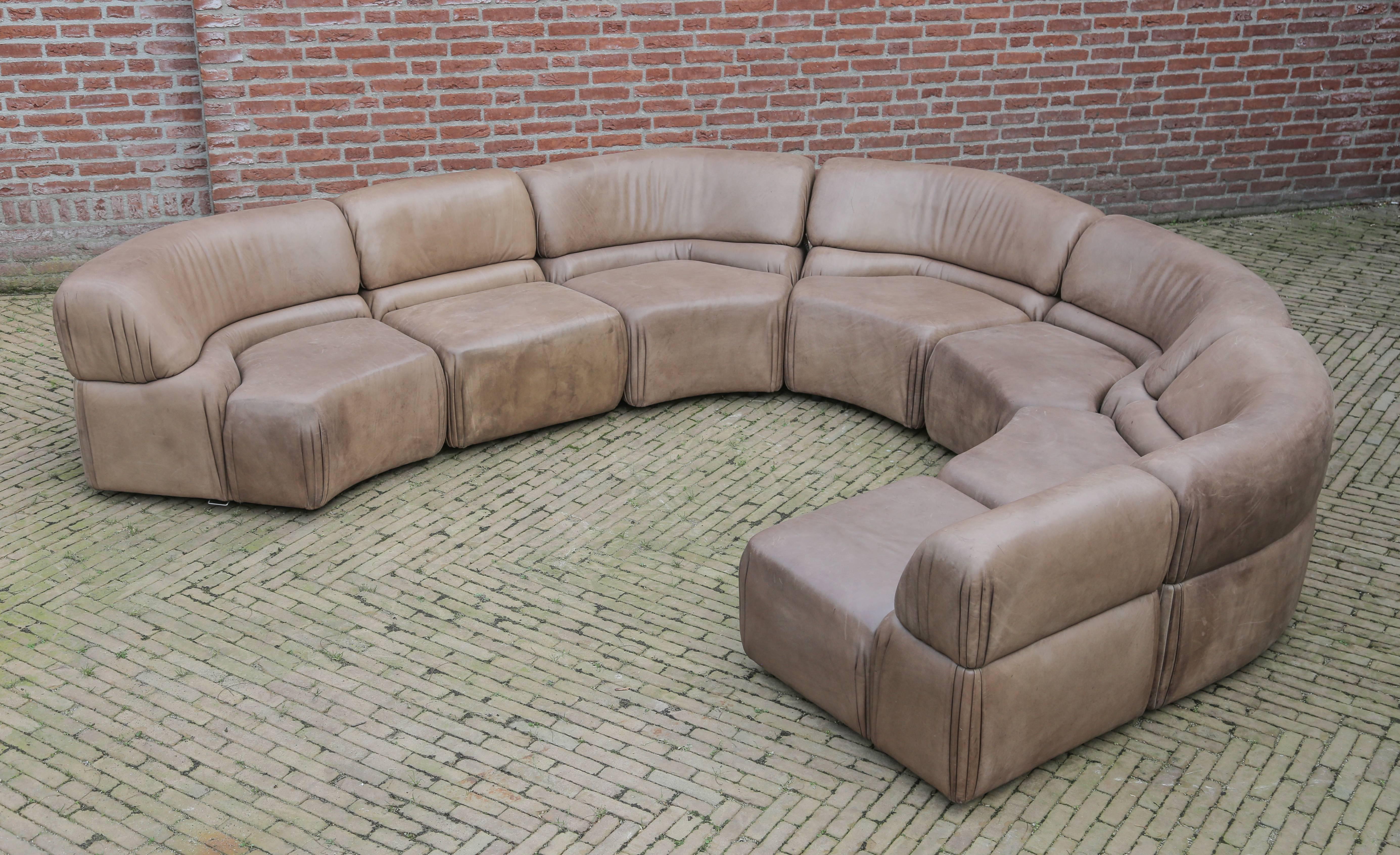 Very Rare De Sede Modular Sofa, Model Cosmos, 1970s In Good Condition For Sale In Oisterwijk, NL