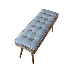 Studio Series Bench:  Folklorica with Ice Blue Seat--in stock