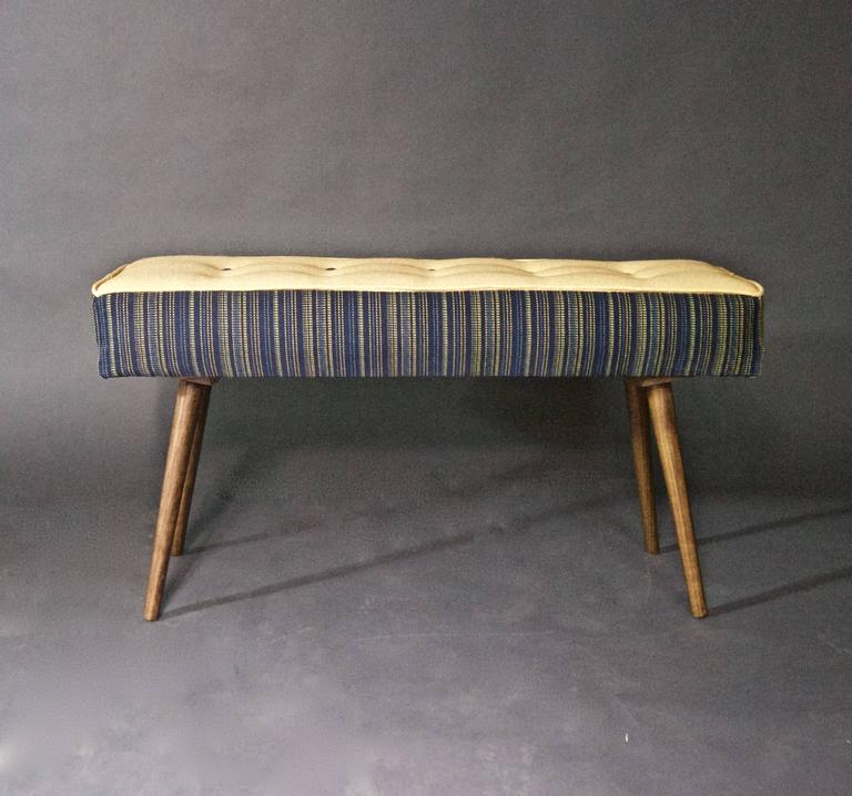 Studio Series Mini Bench Navy Pinstripe With Beeswax Seat In Stock Null