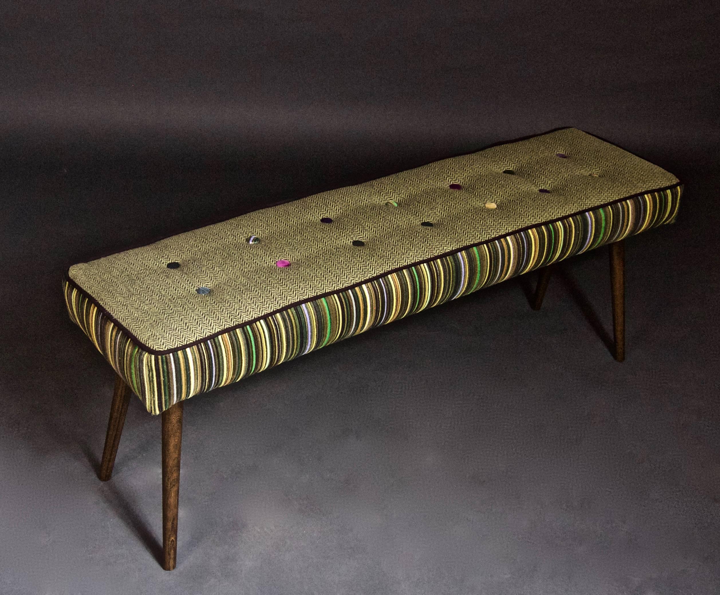 This bench is designed to accent any room. It's 48