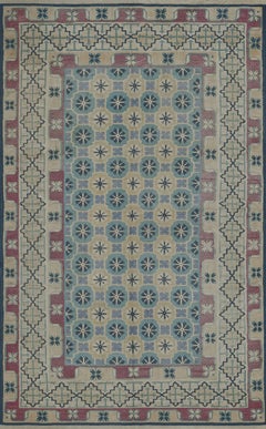 Tapis indien Dhurrie du milieu du 20e siècle