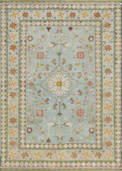 Handwoven Mid-20th Century India Dhurrie Rug