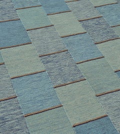 Contemporary Swedish-Inspired Hand-Woven Wool Rug