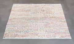 Vintage Turkish Hand-Knotted Wool Rug, Ivory, 80\" x 74\", Circa 1970