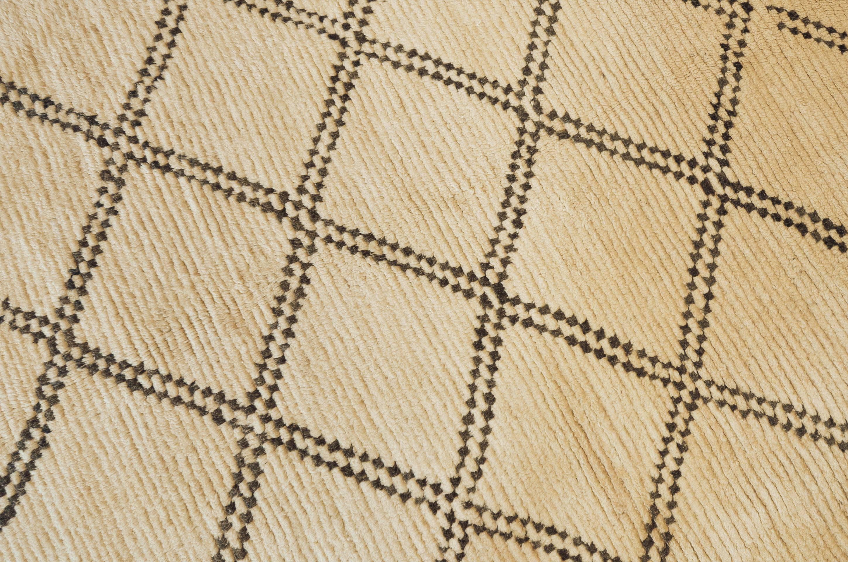 Handgewebter marokkanischer Vintage-Deko-Teppich aus Wolle aus den 70er Jahren  (Art déco) im Angebot