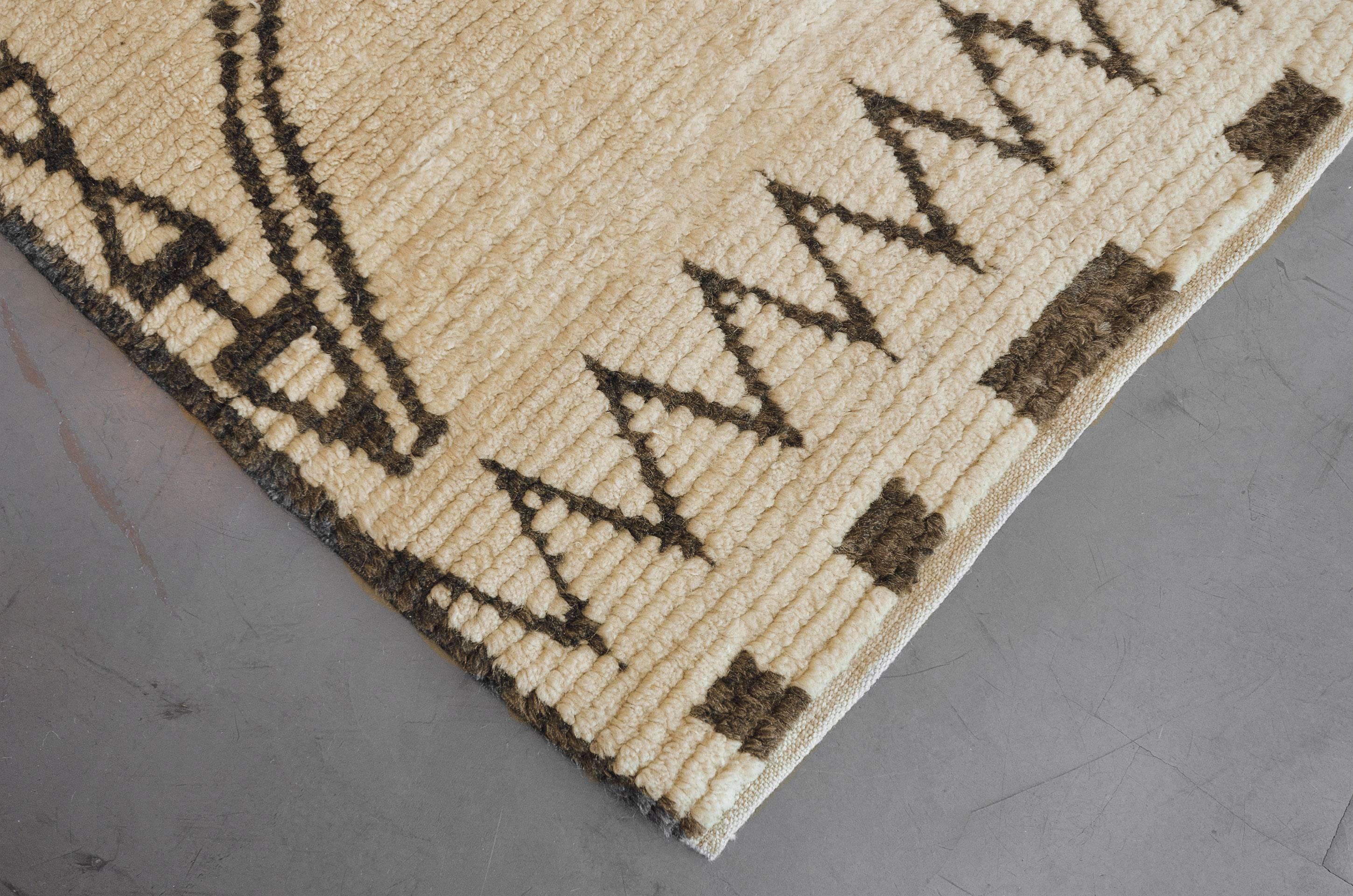 Turc Tapis déco marocain vintage en laine tissée à la main, années 70  en vente