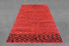 Handwoven Wool Red Vintage Turkish Rug from the 70s