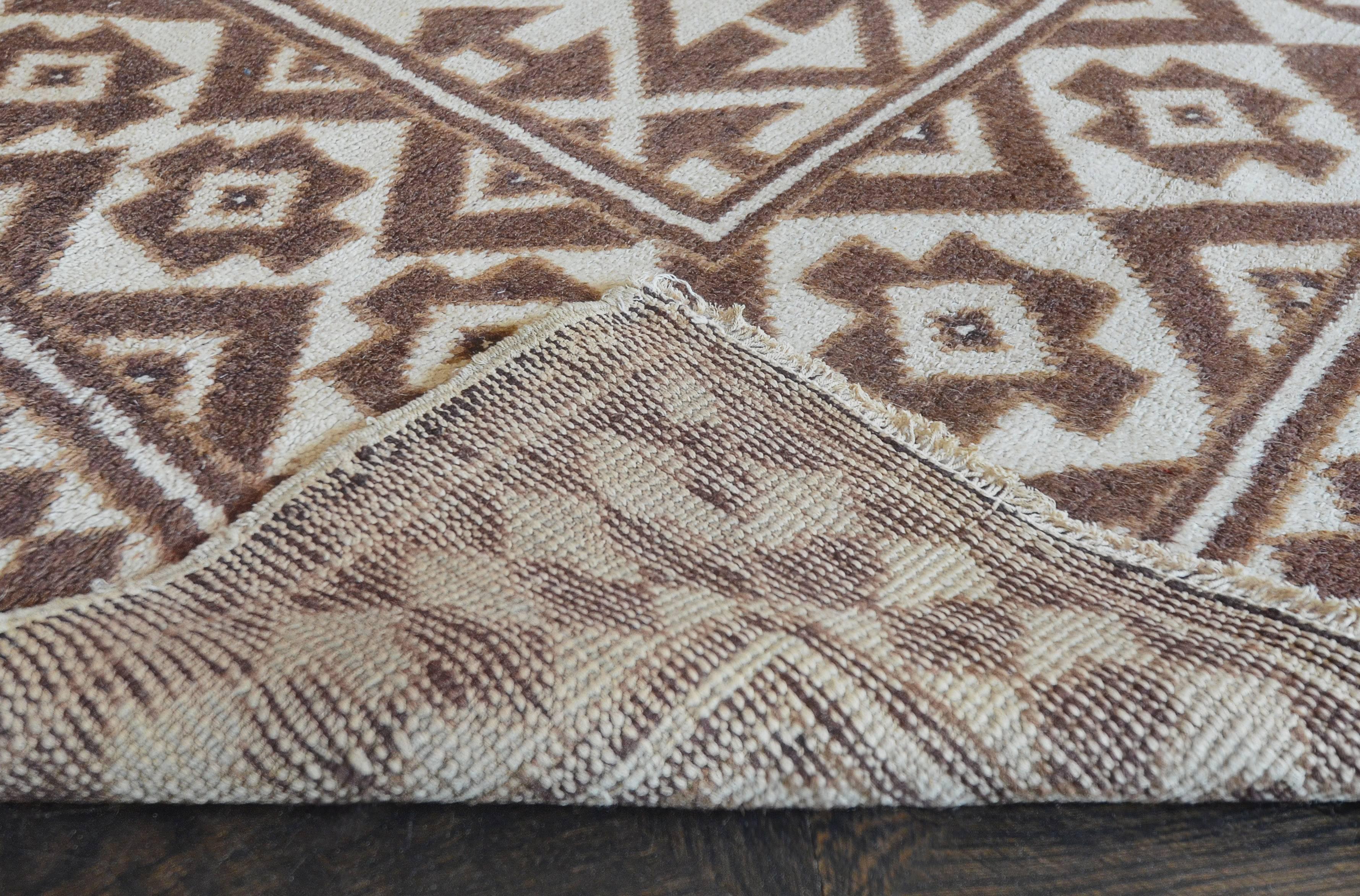 Marokkanischer Teppich aus handgewebter Wolle, frühes 20. im Angebot 2