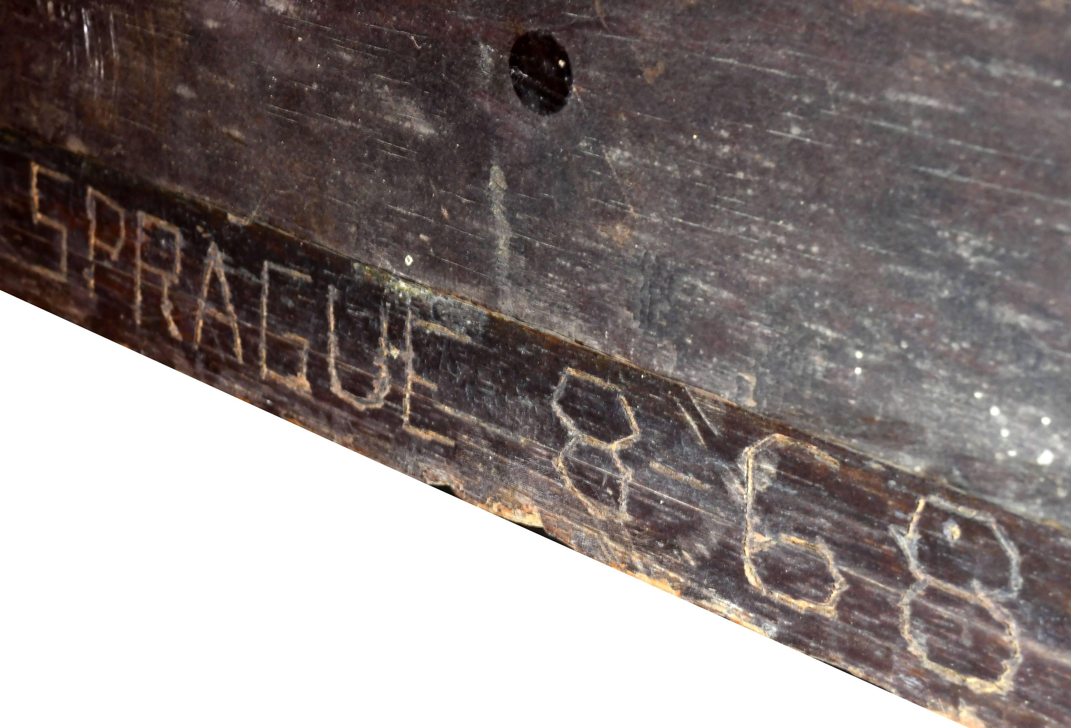 It's up for debate whether this extraordinary 19th century wood bench is Italian or French in origin, but indisputable is the beauty and artistry of the highly detailed carvings. Throughout, curving scrolls are woven together and peppered with