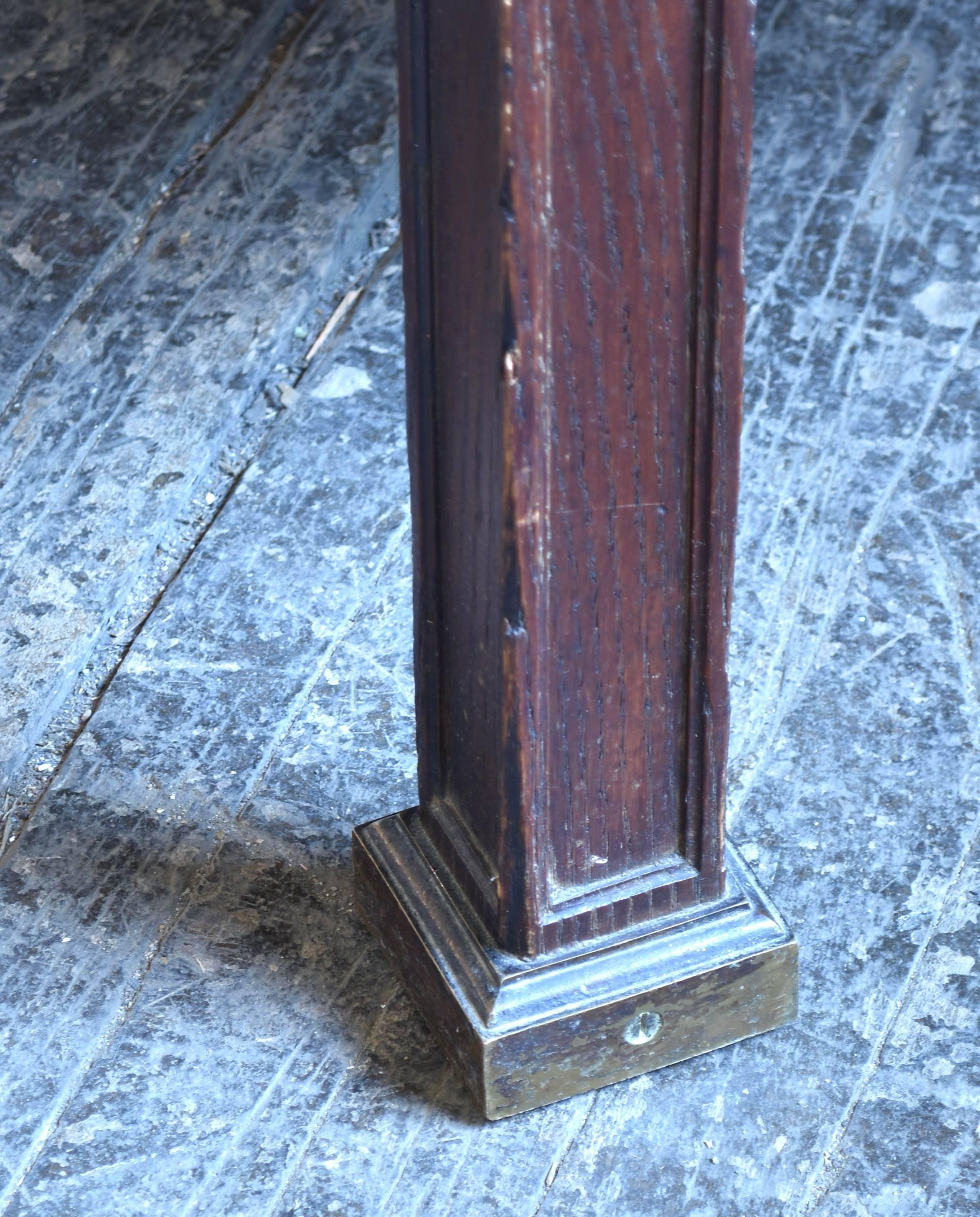 Early 20th Century Quartersawn Oak Train Bench