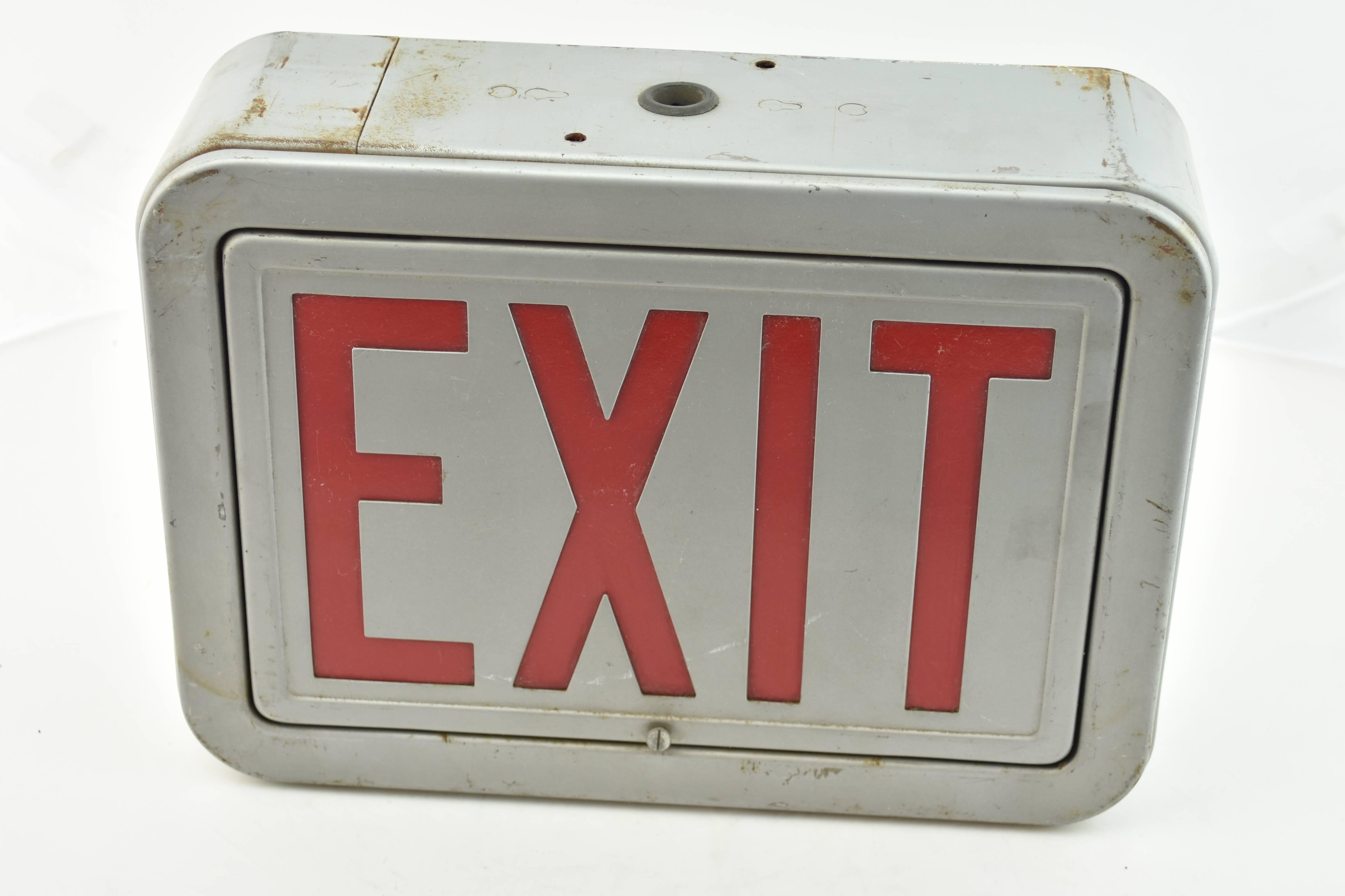 Steel Exit Sign, Quantity Available For Sale 1