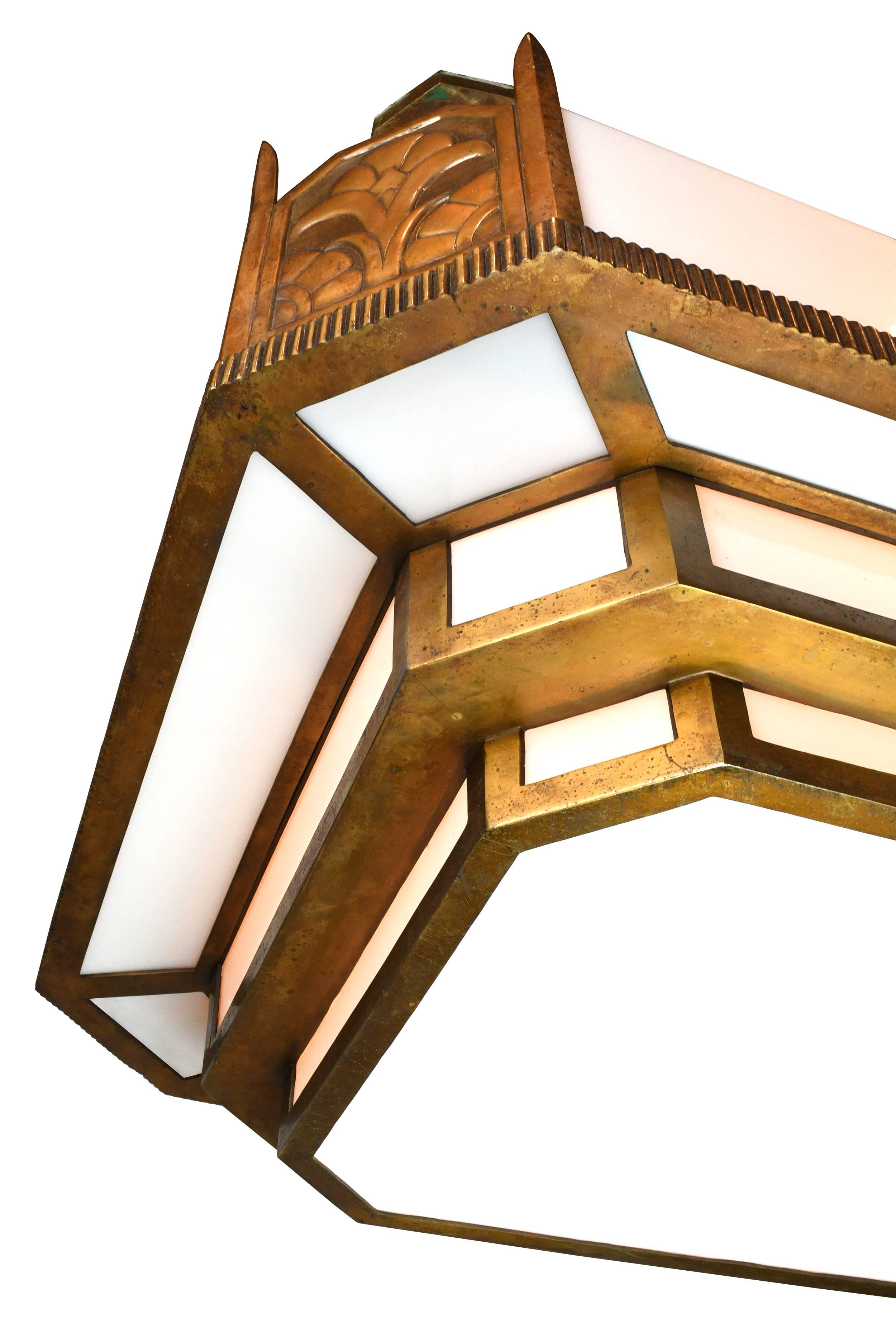 Large Art Deco Stepped Theater Light at 1stDibs | art deco theater