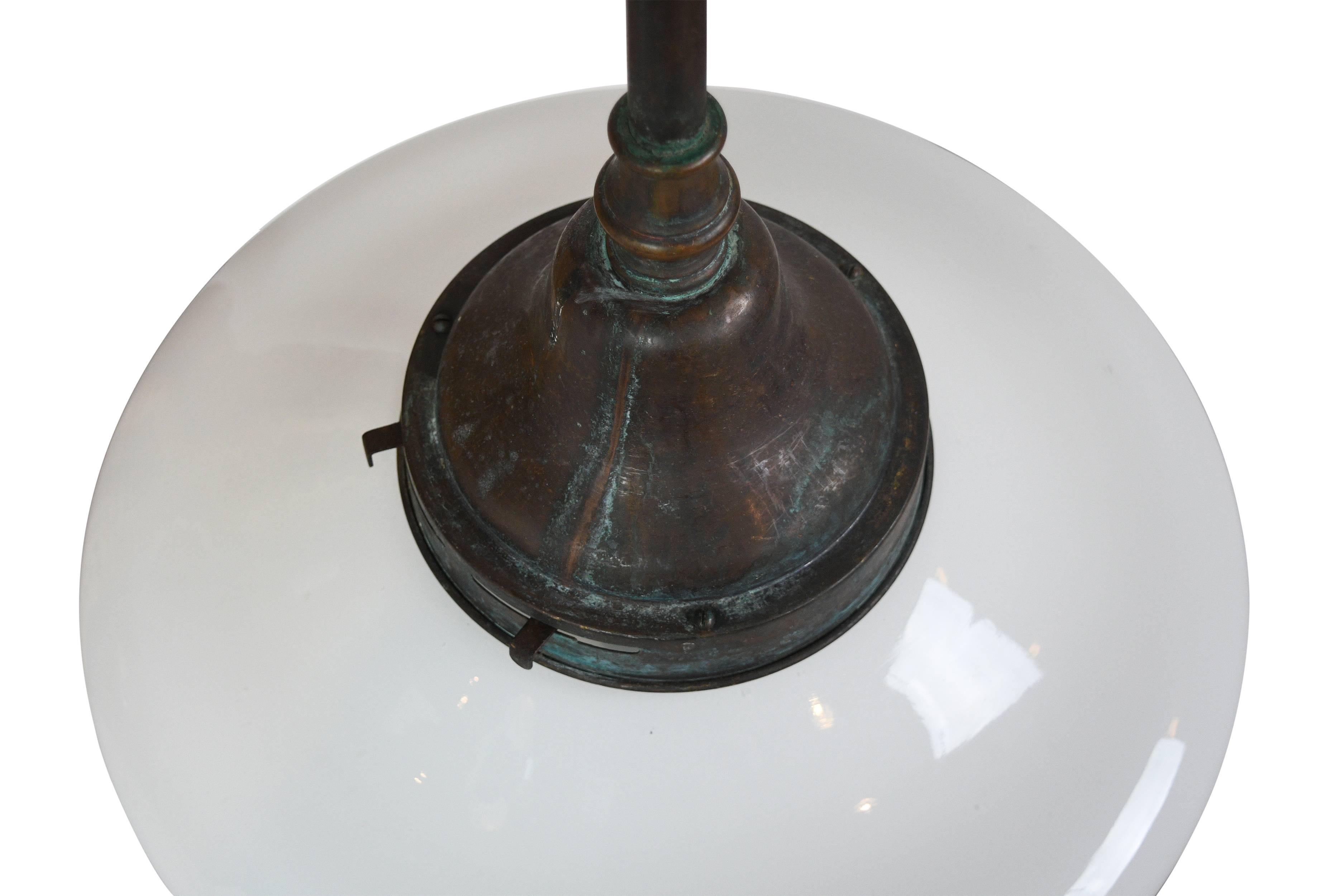 Copper Schoolhouse Pendant with Fitter 2