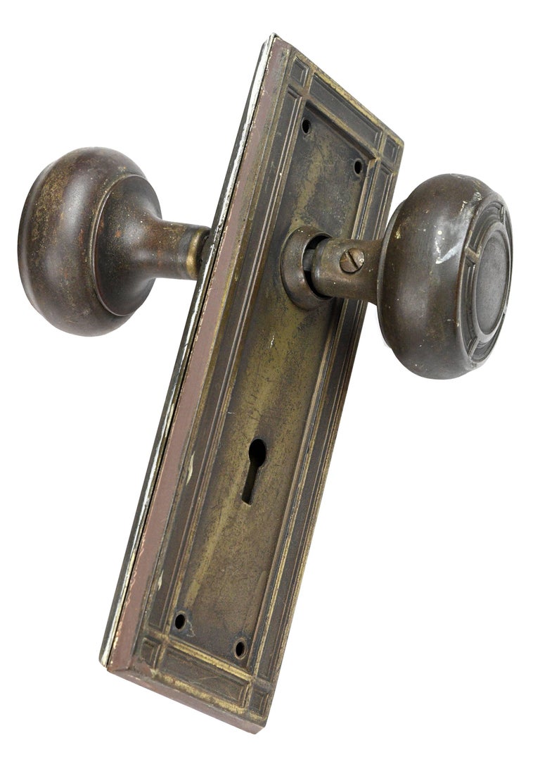 Craftsman Iron Door Hardware Set For Sale at 1stdibs