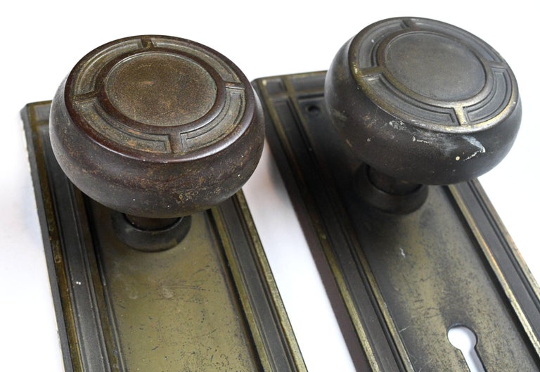 Craftsman Iron Door Hardware Set For Sale at 1stdibs