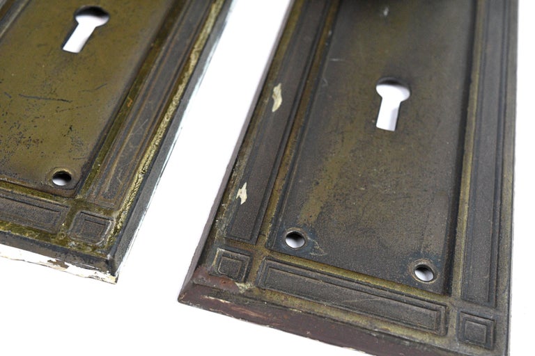 Craftsman Iron Door Hardware Set For Sale at 1stdibs