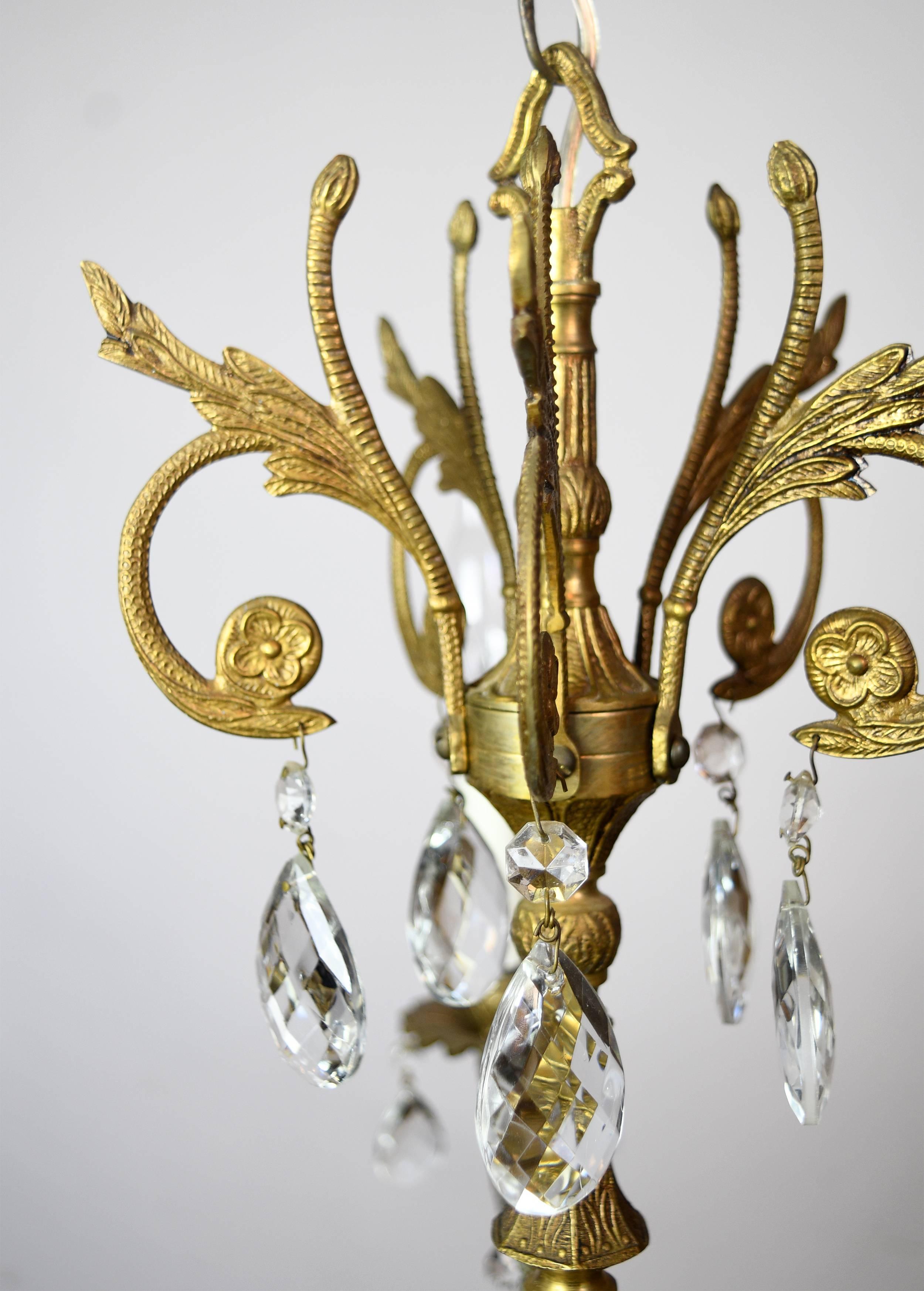 Five-Arm Spanish Chandelier In Excellent Condition In Minneapolis, MN