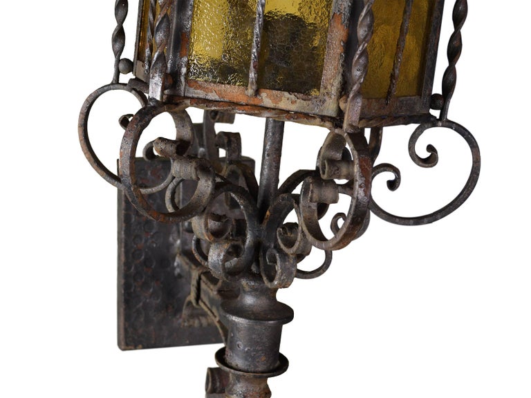 wrought iron sconces iron wall american italianate wrought iron tall lantern sconce for sale at 1stdibs wrought iron sconces iron wall american italianate wrought iron tall lantern sconce for sale at 1stdibs
