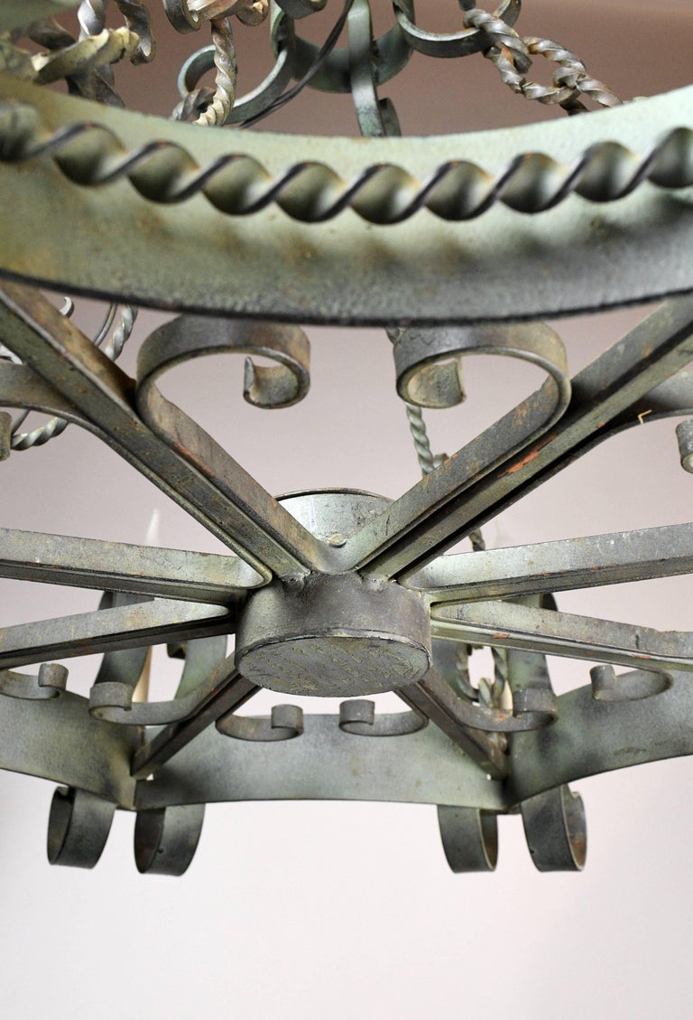 Eight Candle Italianate Iron Chandelier At 1stdibs Italianate Style Iron Chandelier With Swirling Ornamentation Throughout Eight Candles Are Perched In Place Around