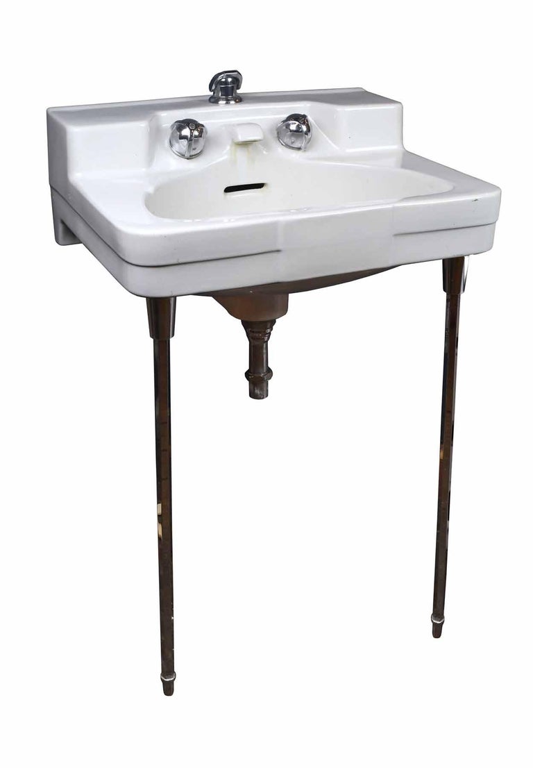 1950s Wall Mount Sink With Chrome Legs For At 1stdibs Mid Century Modern 1950s Wall Mount Sink With Chrome Legs For