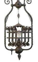 Victorian Wrought Iron Pendant, circa 1890