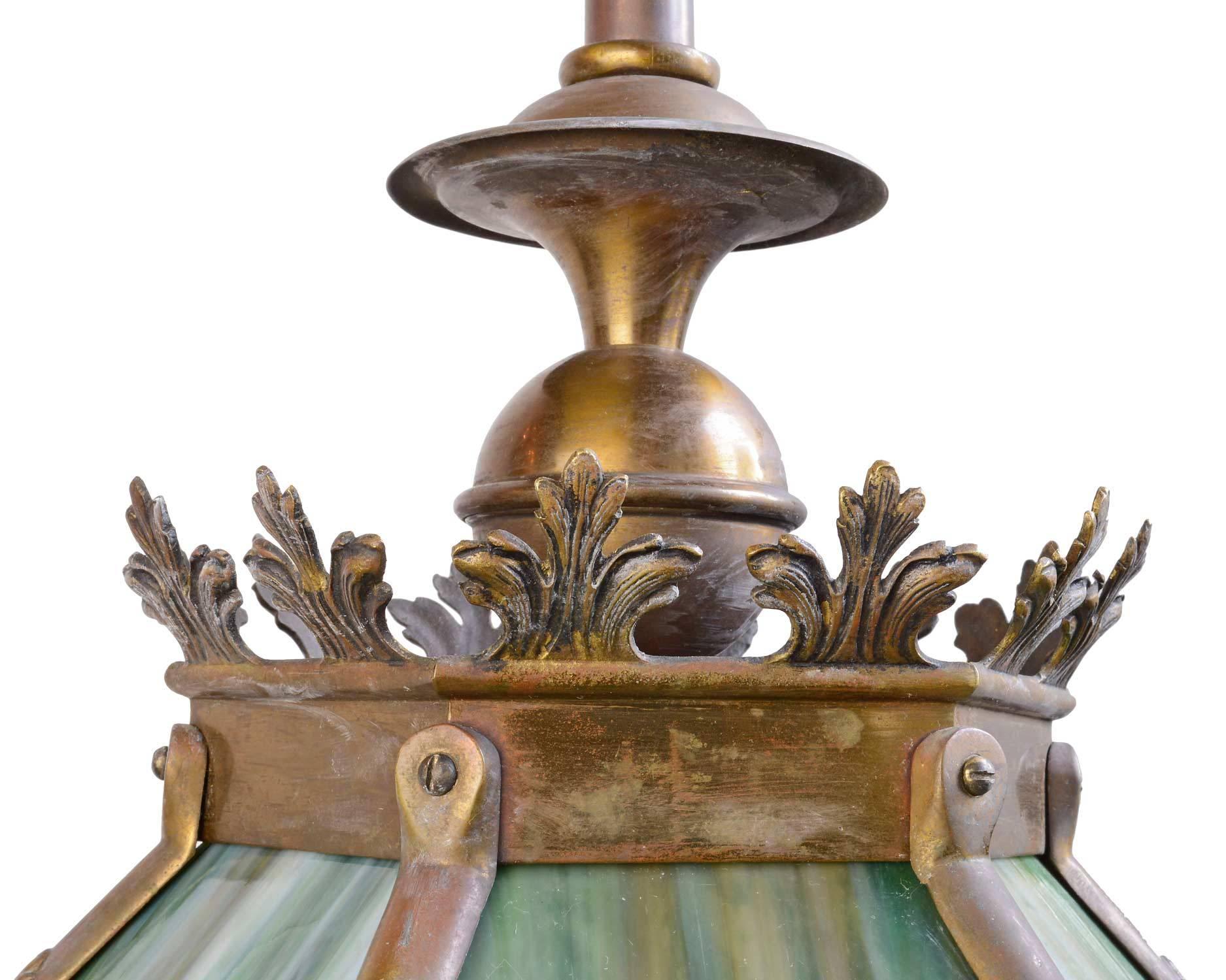 Late 19th Century Arts and Crafts Gas or Electric Dome Fixture   In Excellent Condition In Minneapolis, MN