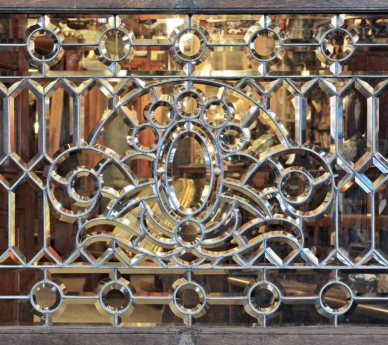 Expansive Victorian Beveled Glass Window With Rondelles At 1stdibs
