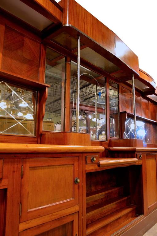 Original 1920s Mahogany Art Deco Front and Back Bar at 1stDibs art