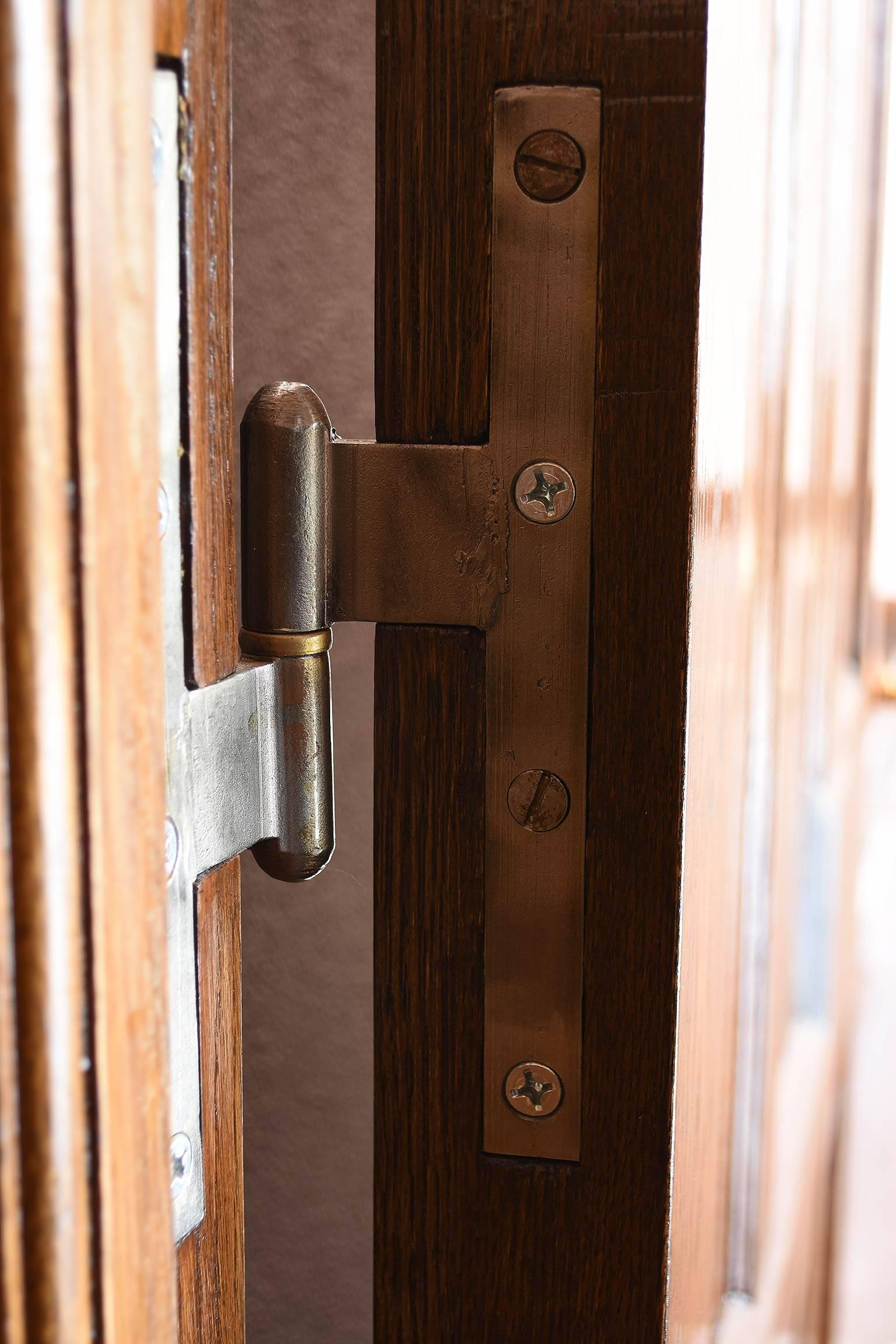 American 1920s Oak Linen Fold Doors