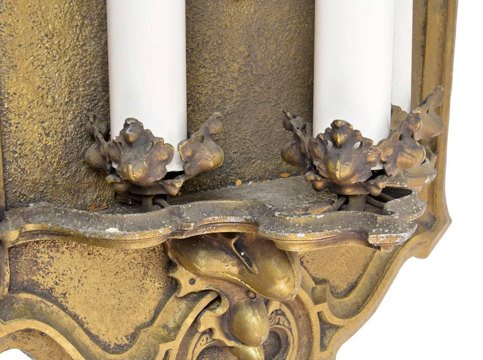 Gothic Revival Gothic Three Candle Sconce For Sale