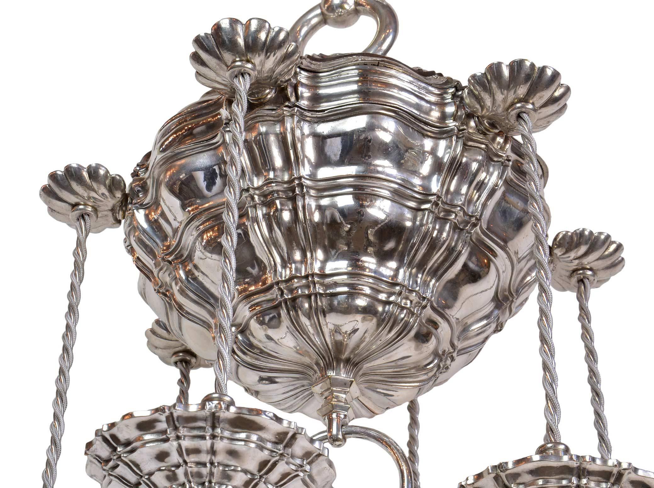 American Classical Early E.F. Caldwell & Co. Six-Light Chandelier, Incredibly Rare and Unique