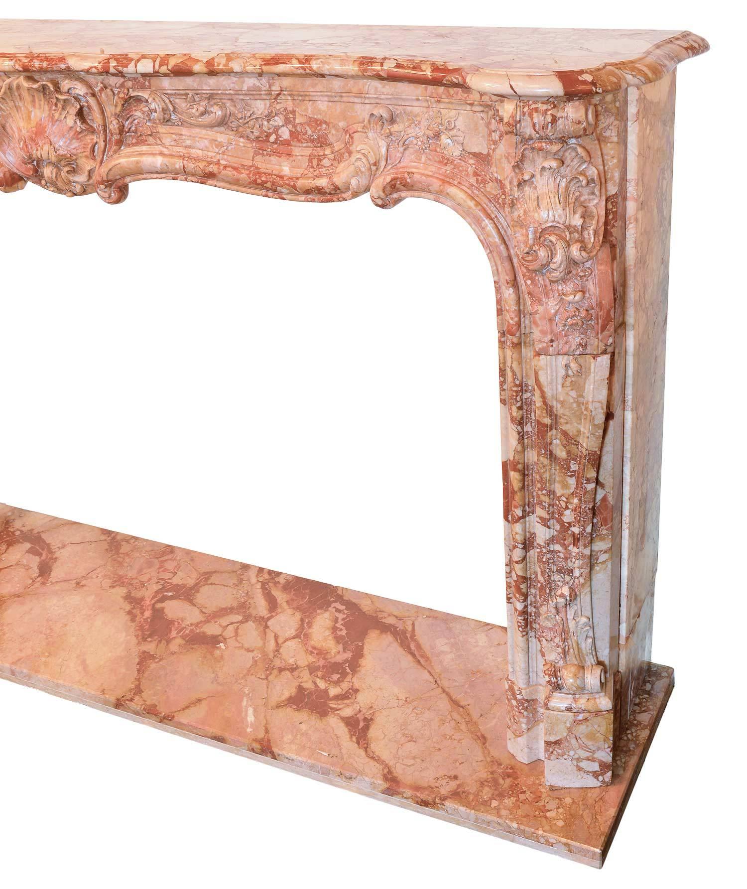 Mid-20th Century Stunning Beaux Arts Marble Mantel