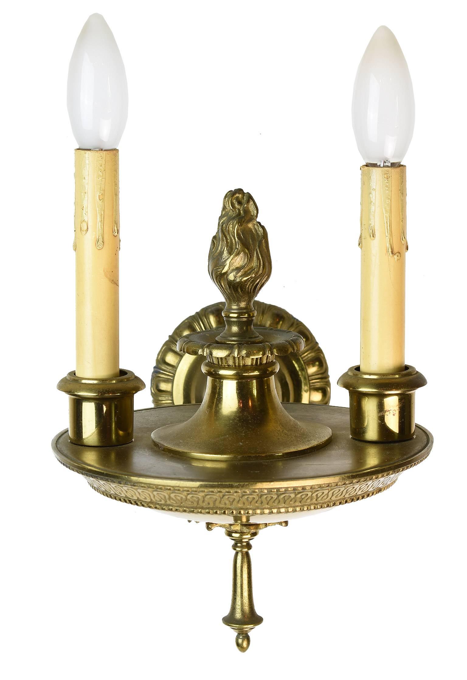 American Classical Bradley and Hubbard Neoclassical Sconce Set