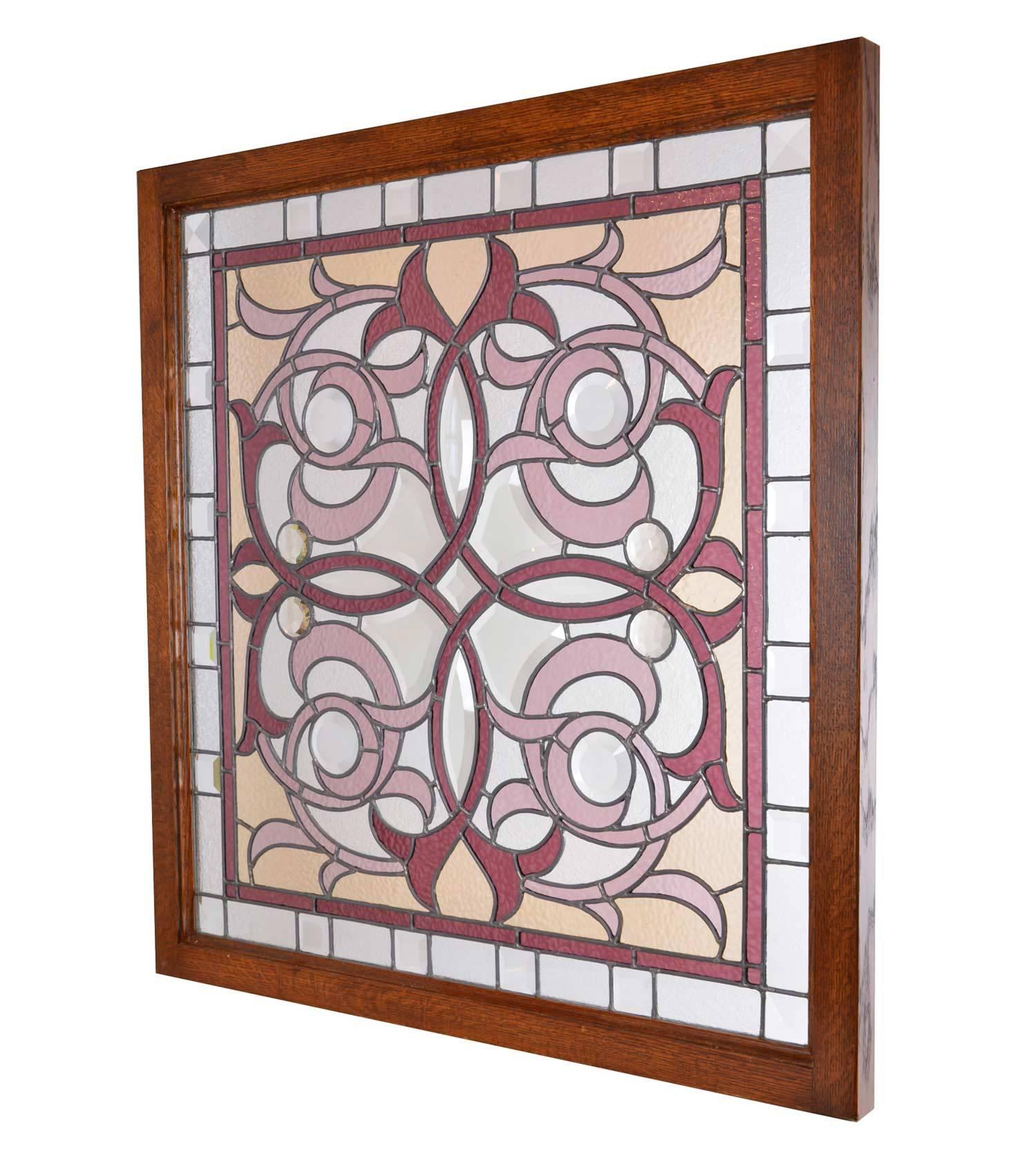Late Victorian Late 19th Century Fanciful Victorian Window with Beveled Jewels