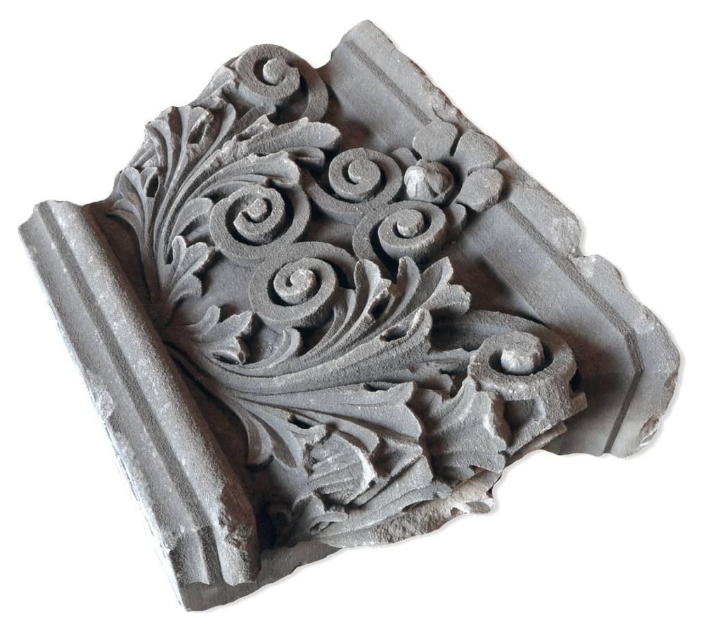 These capitals evoke feelings of antiquity, referencing the capitals on Ancient Greek Corinthian orders in their use of acanthus leaves, scrolling, and ornamental designs. Limestone is a soft rock that is relatively easy to carve and can have a wide