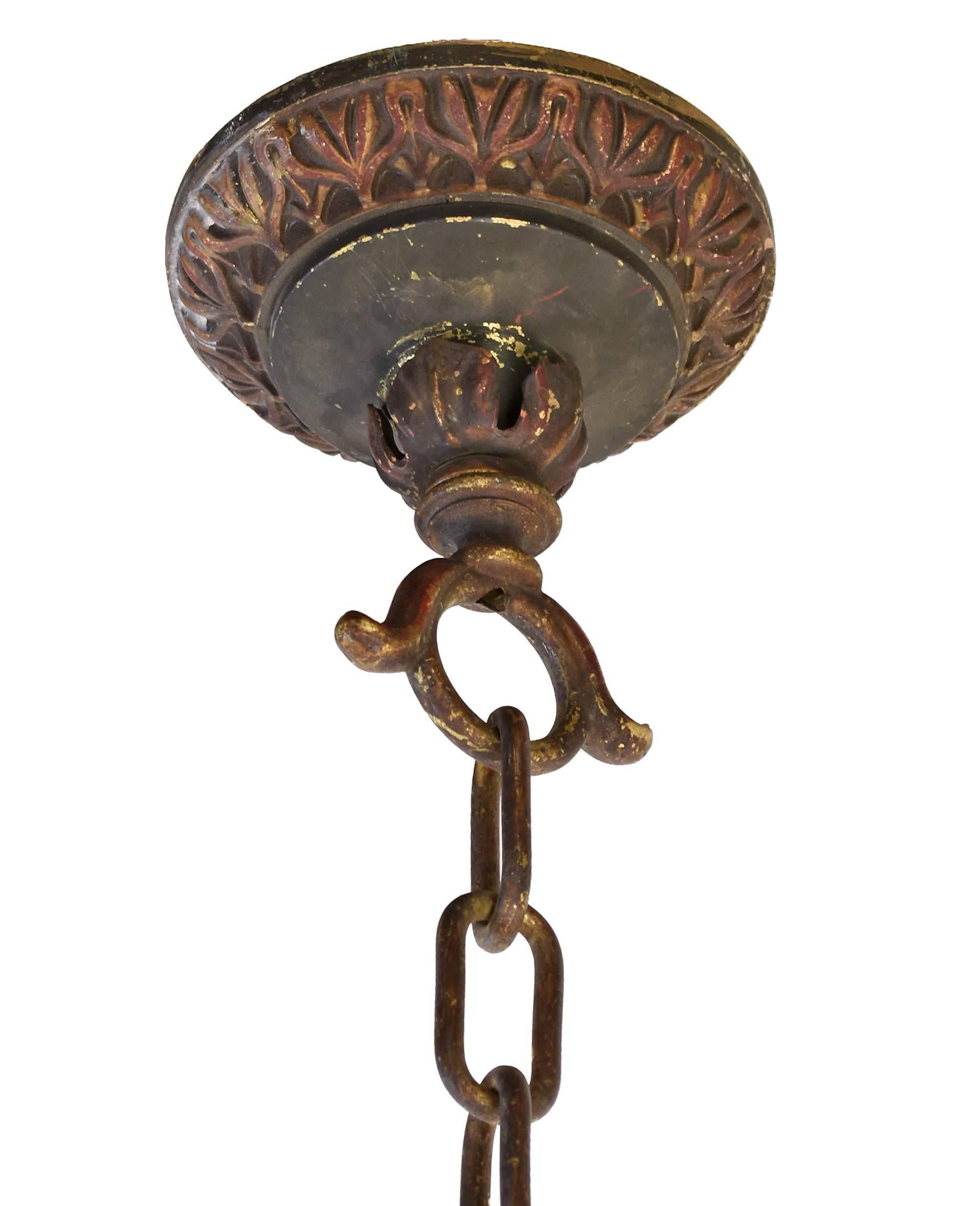 Cast Early American Iron and Brass Theatre Fixture