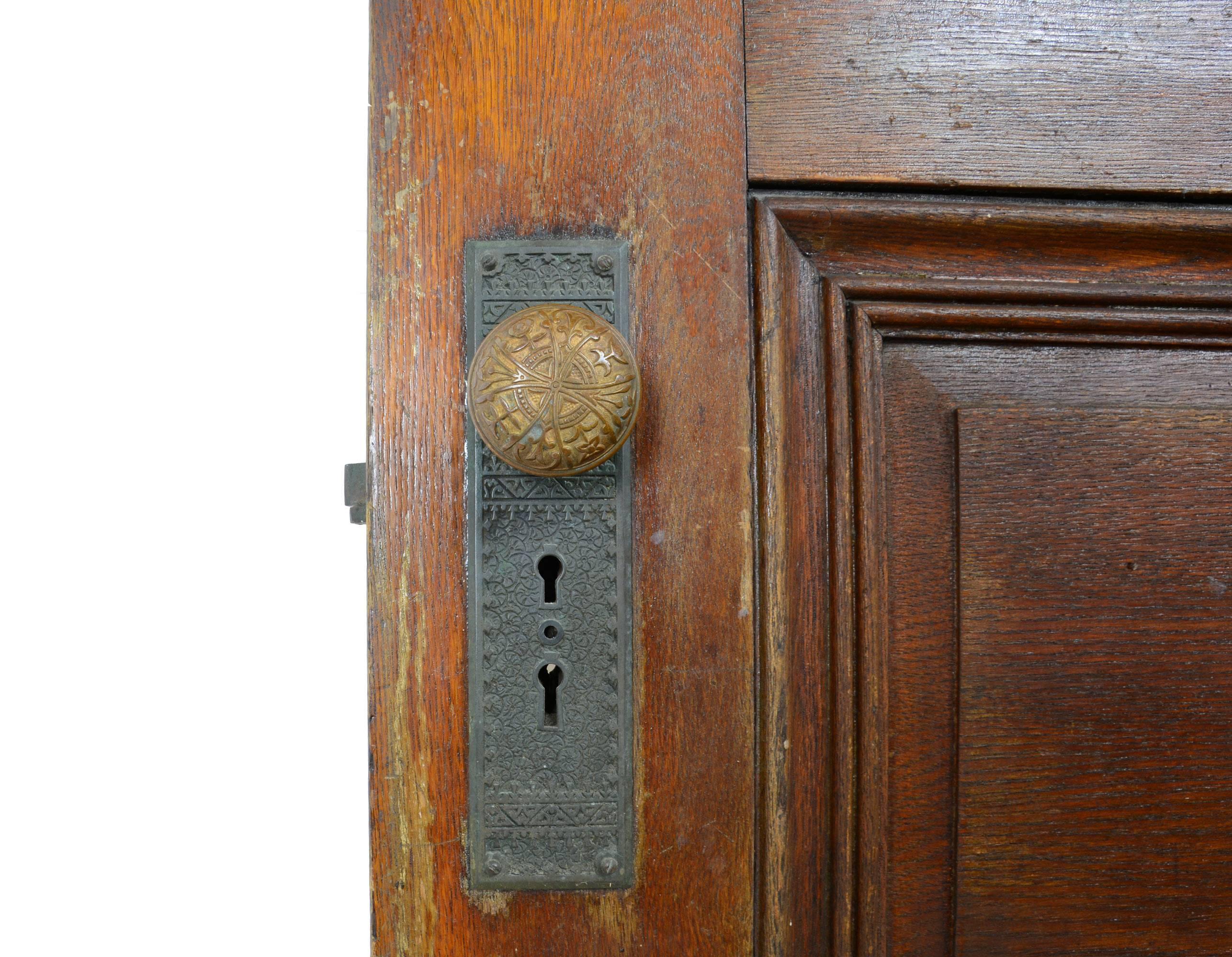 Late 19th Century Oak Entry Door with Glass