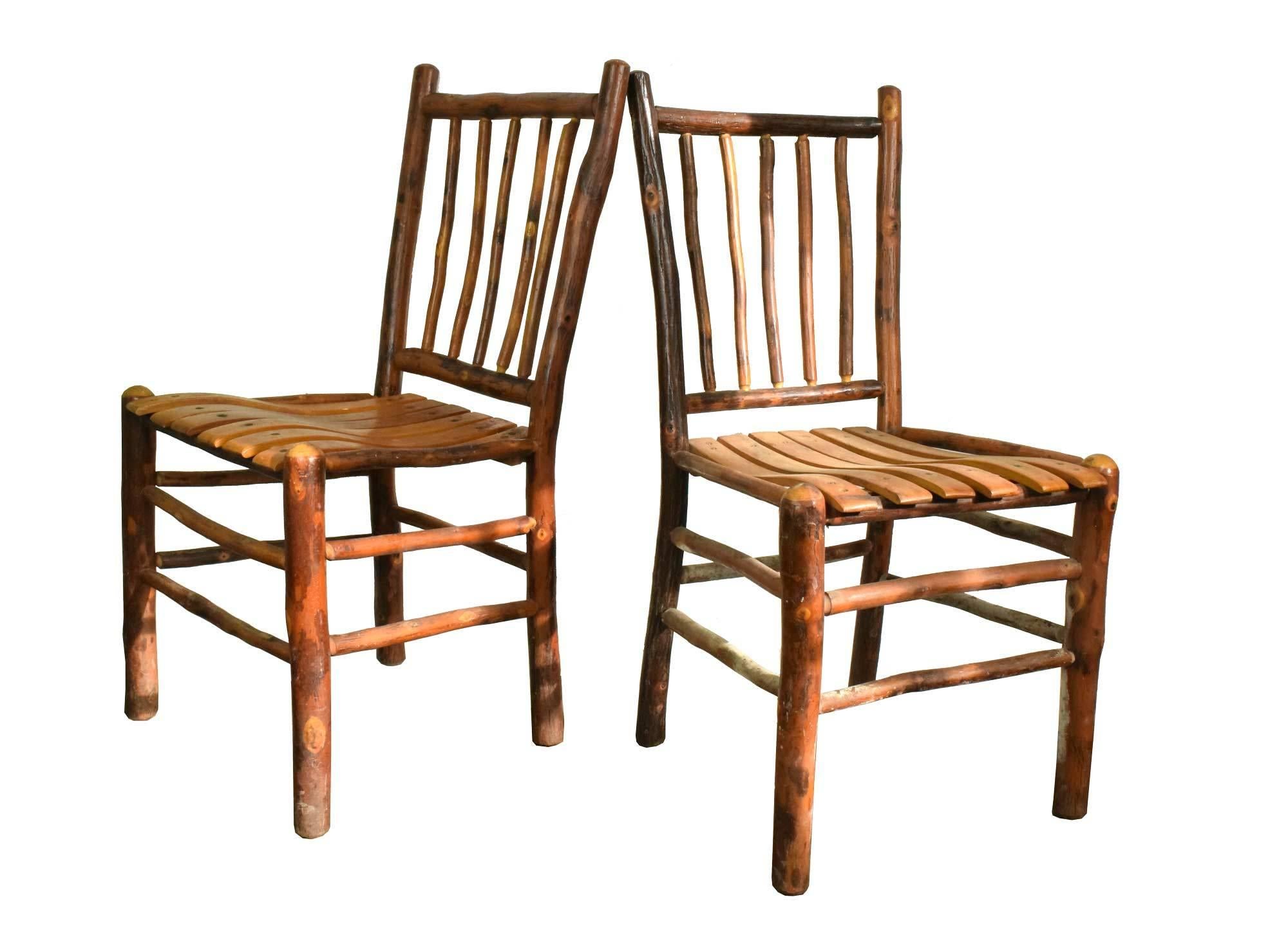 American Original Old Hickory Bentwood Chair, Set of Eight