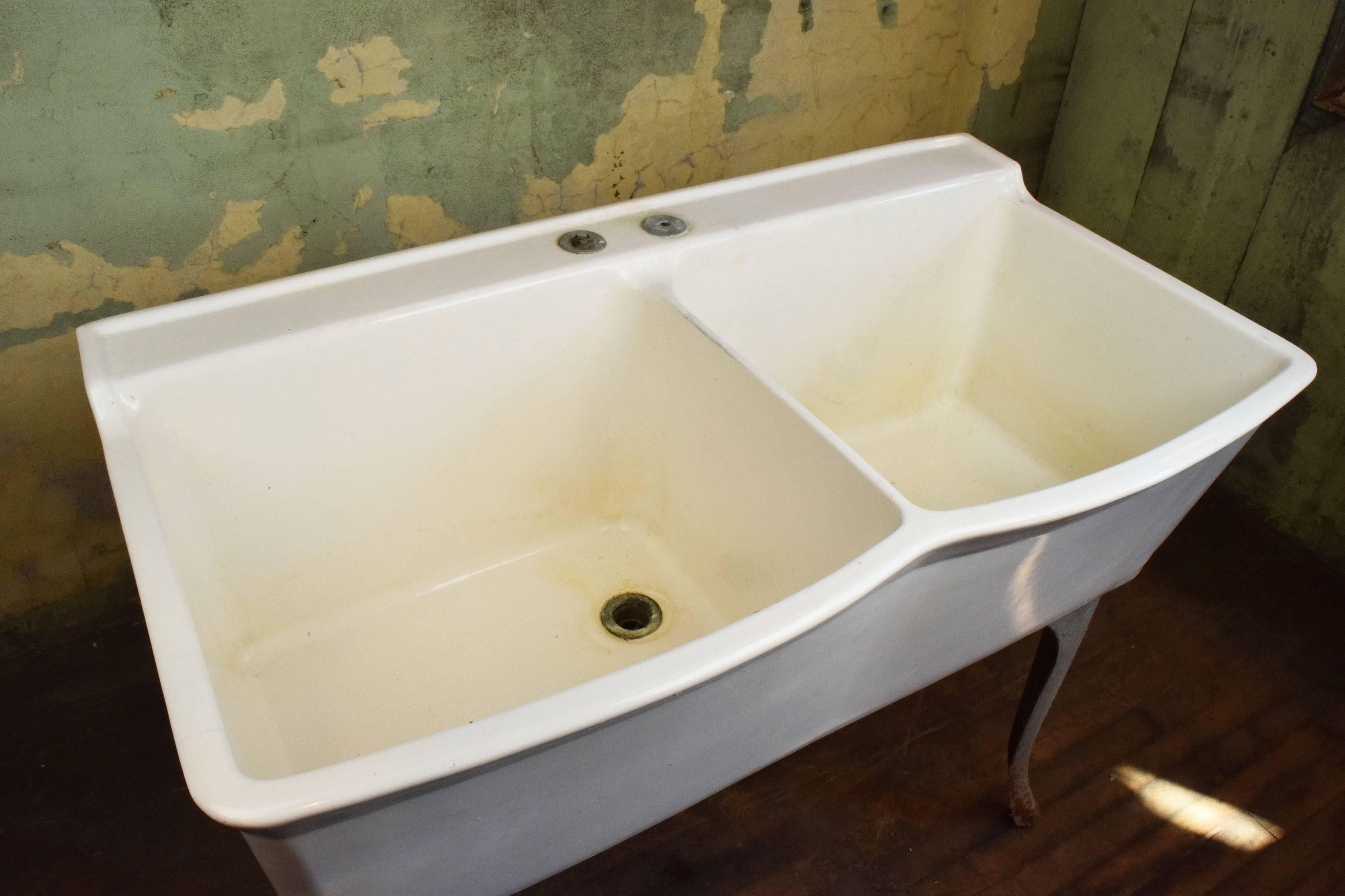 vintage porcelain laundry sink