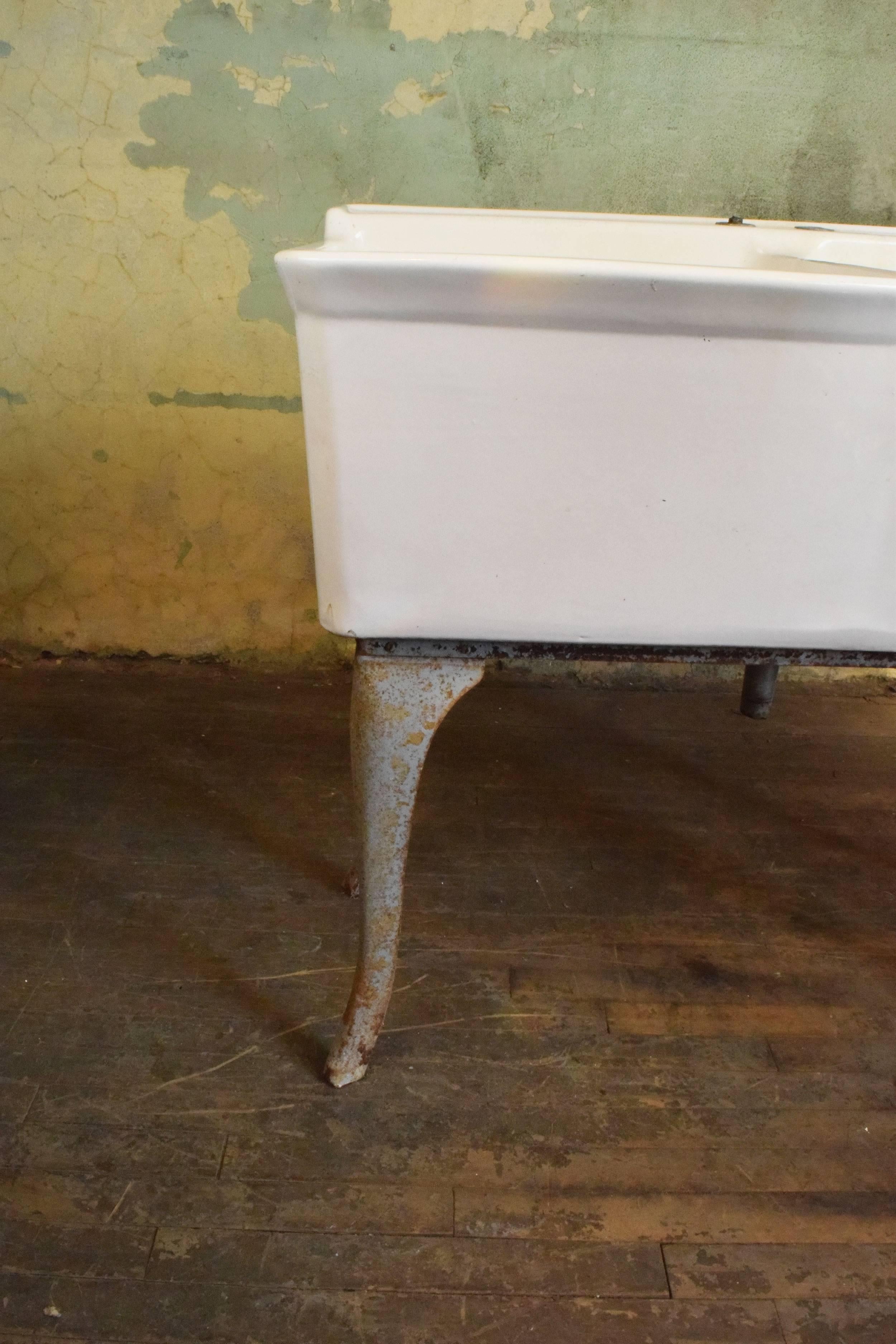 Antique Porcelain Utility Sink at 1stDibs vintage porcelain laundry