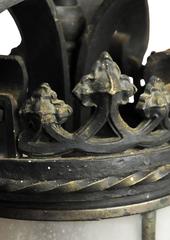 Bradley and Hubbard Iron Pendant with Metal Work