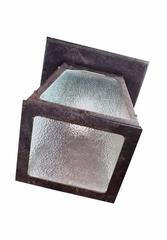 Black Iron Semi-Flush Exterior Lantern