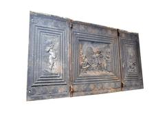 Cast Iron Decorative Fireplace Back, circa 1900