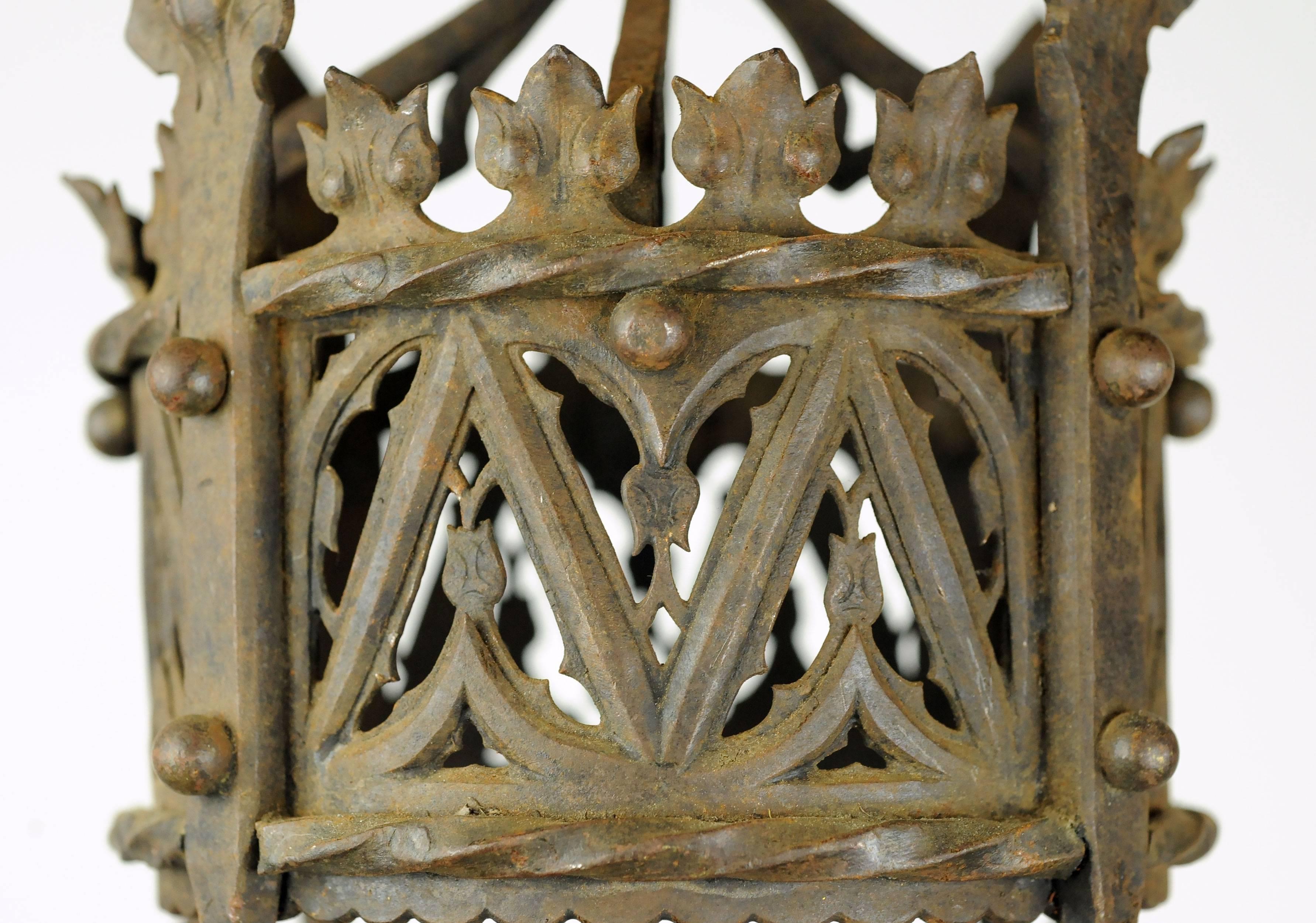 Ornate Wrought Iron Tudor Chandelier 1
