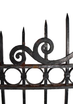 Double Driveway Iron Gates with Posts and Fence
