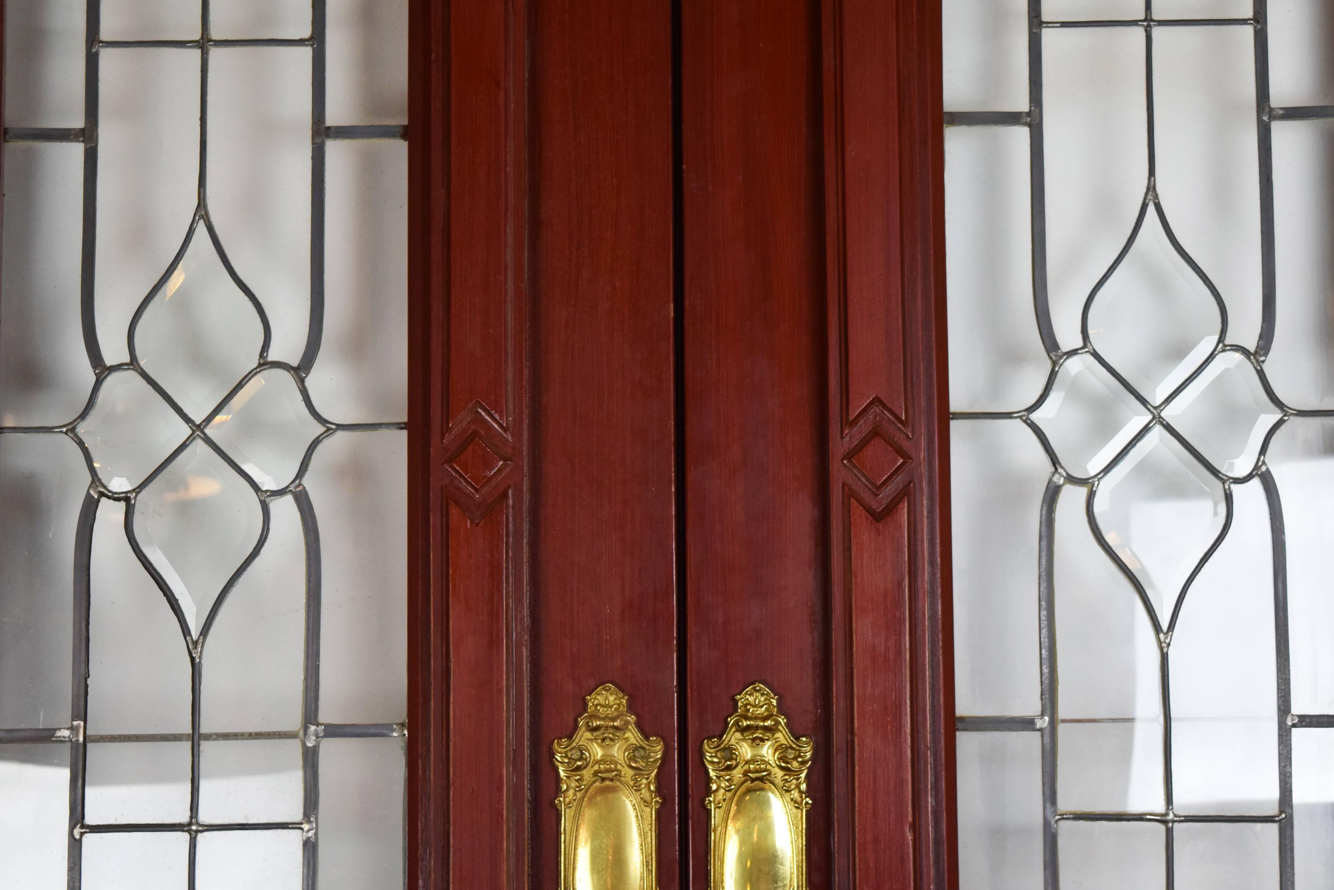 Entrance Door Set with Beveled Glass Windows 1