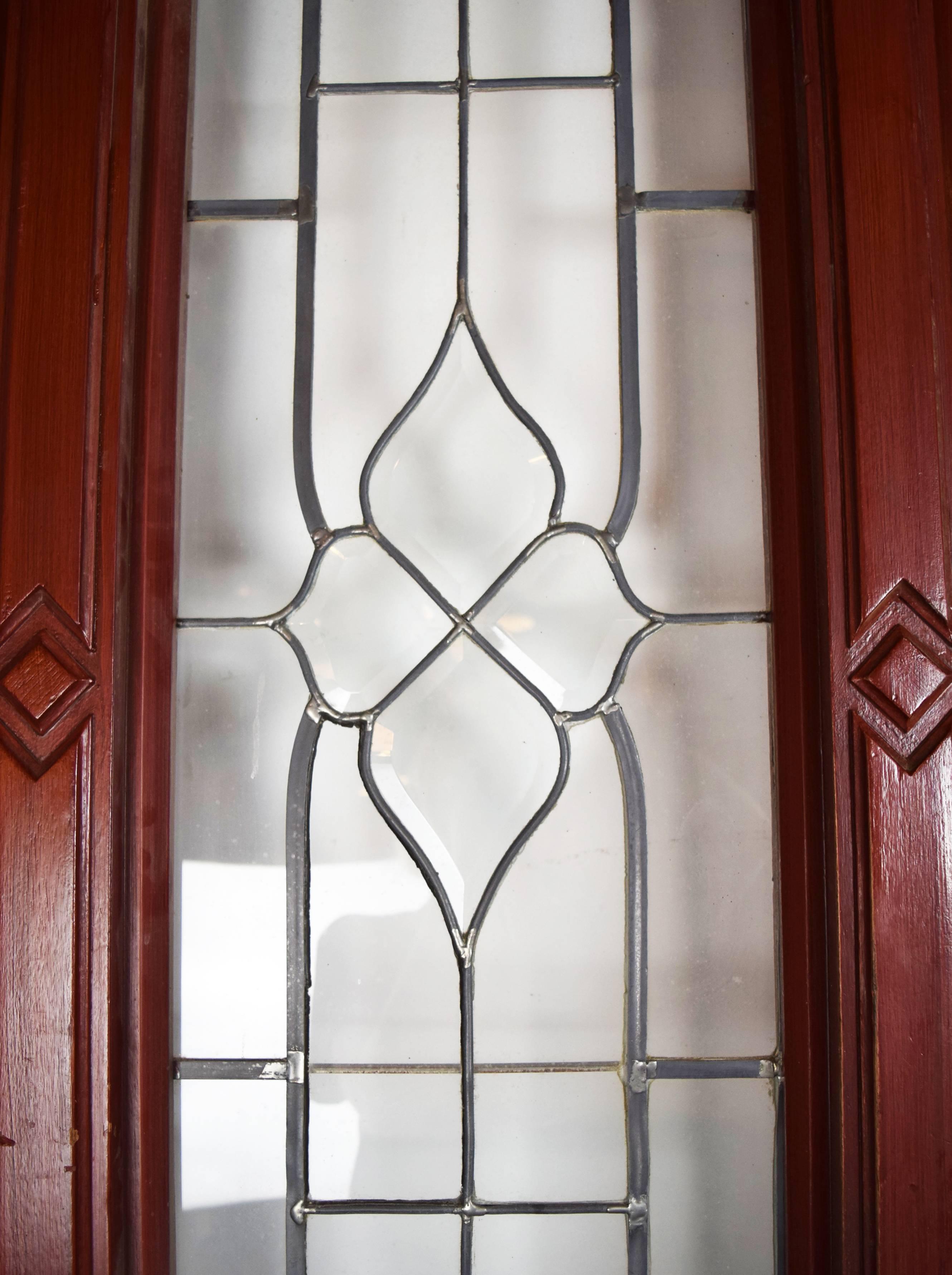 Entrance Door Set with Beveled Glass Windows 2