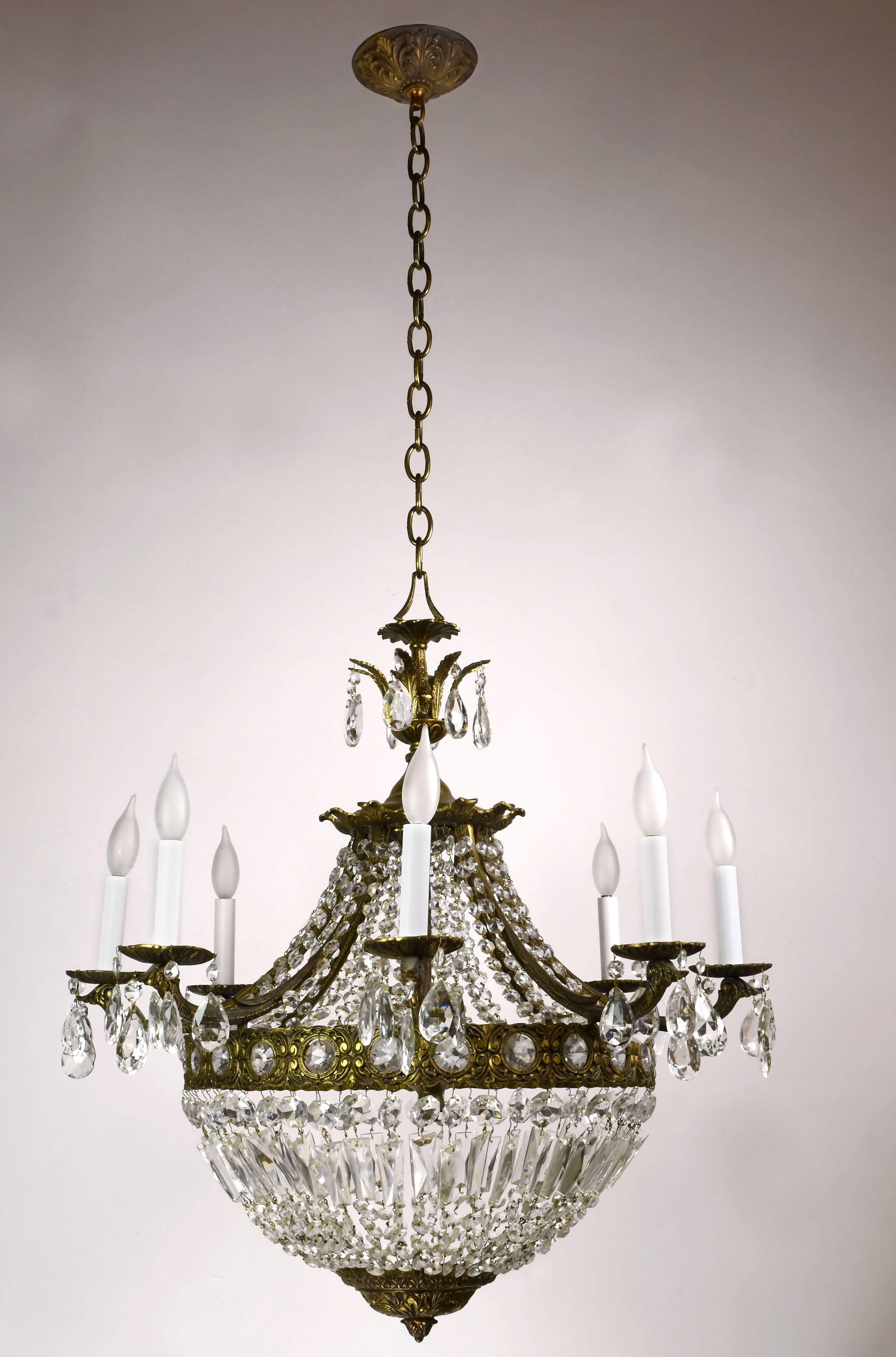 Late 20th Century Spanish Crystal Chandelier