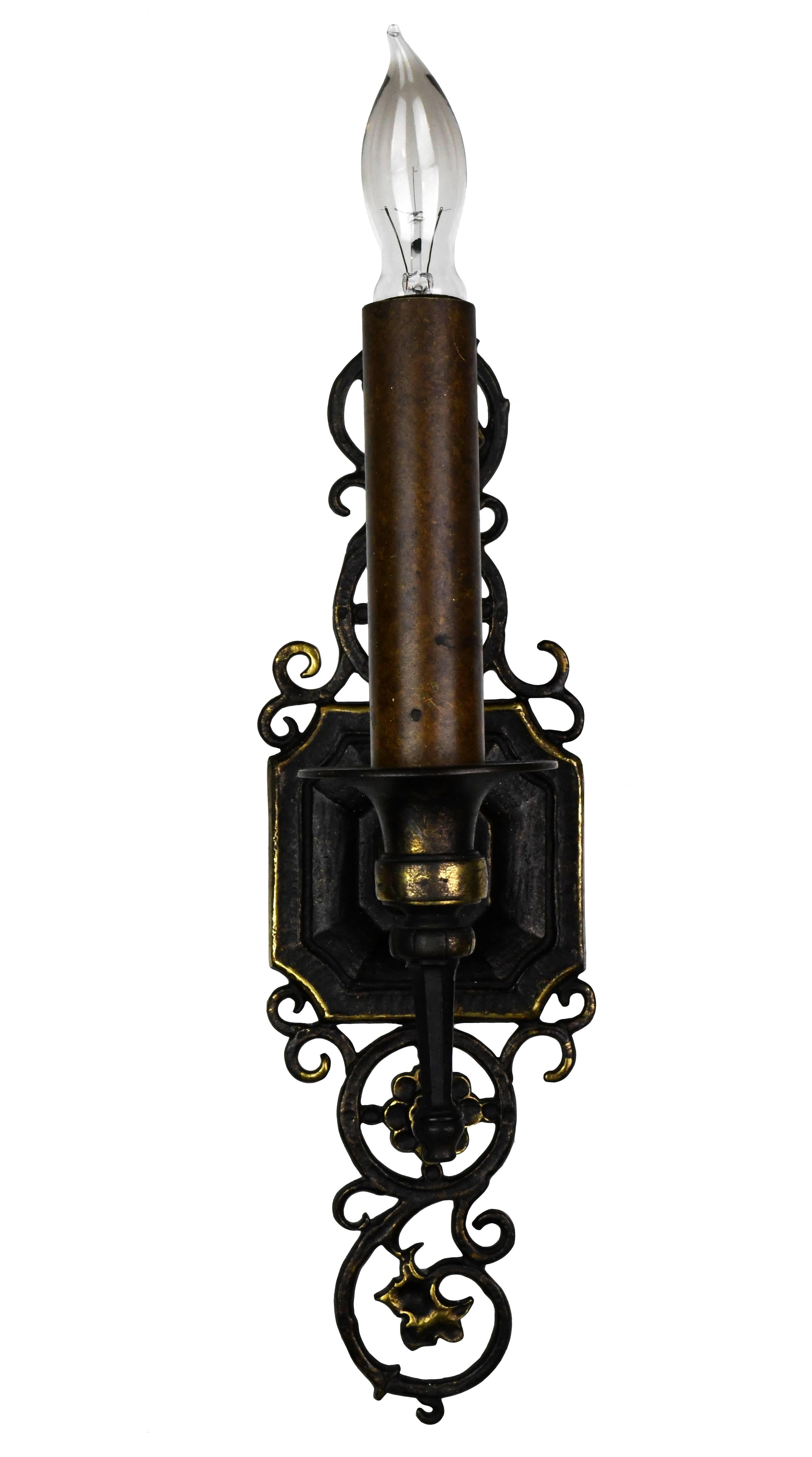 Brass Oscar Bach Single-Candle Sconce - two available