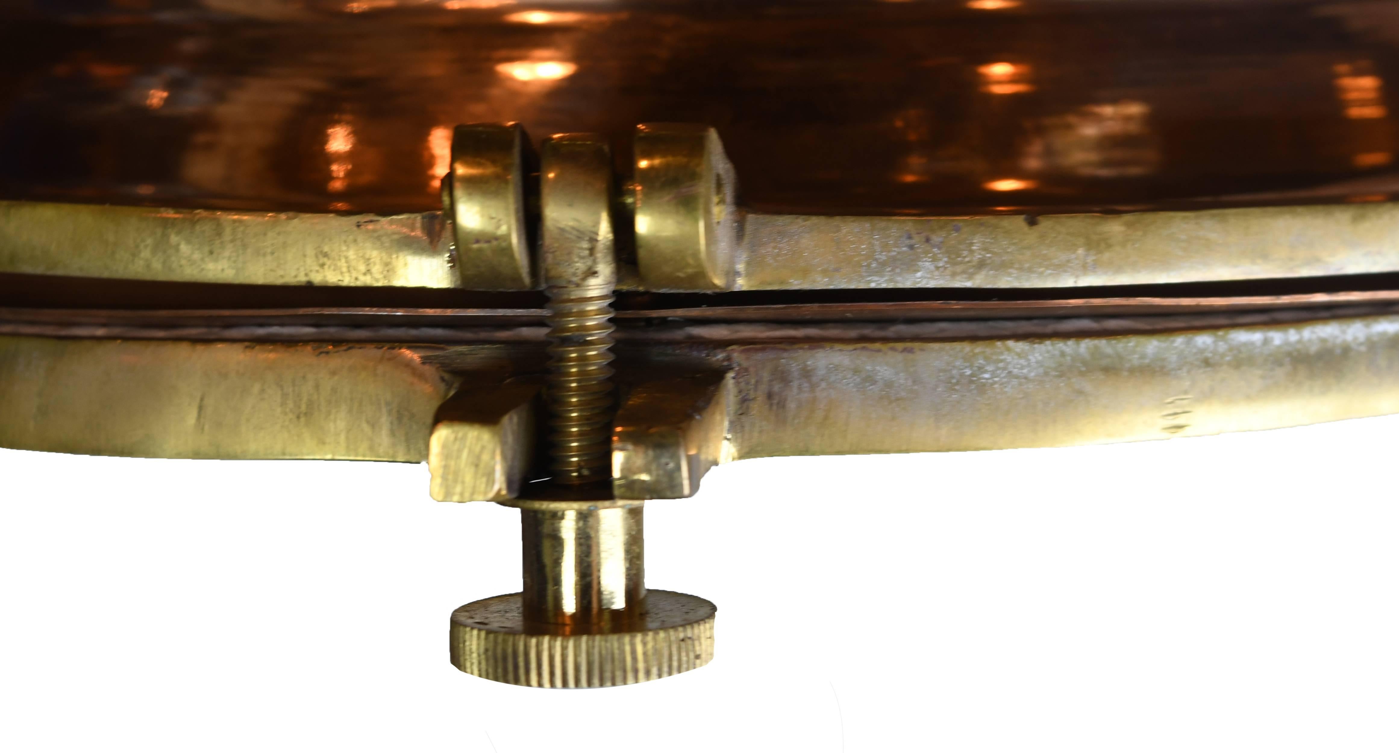 Industrial Copper and Brass Wiska Beehive Nautical Boat Light